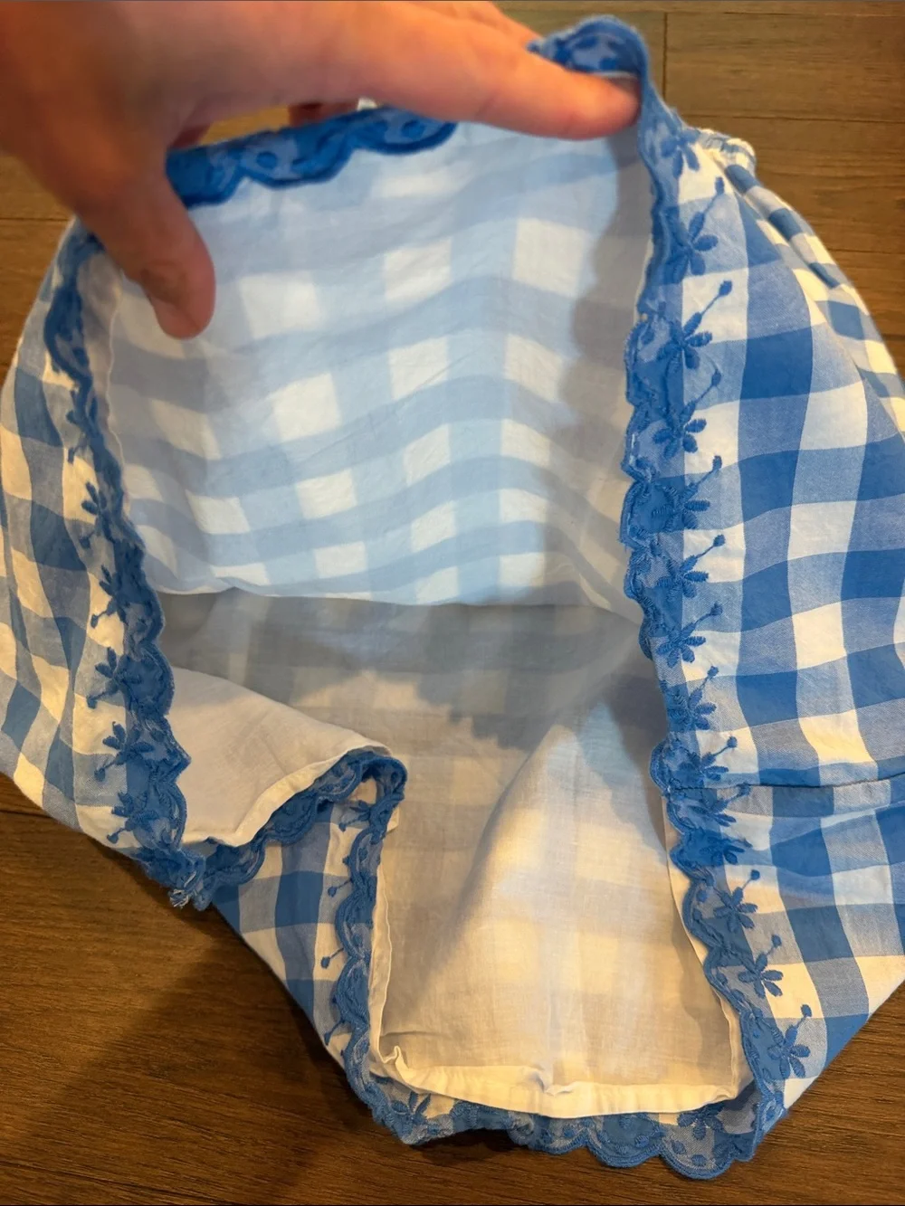 GAP Blue and White Gingham Dress for Girls Size L 10/12 - C11-670